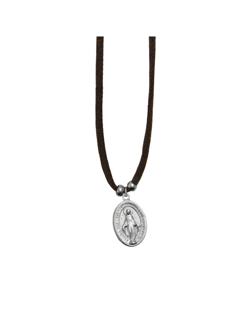 Colgante medalla Virgen ovalada